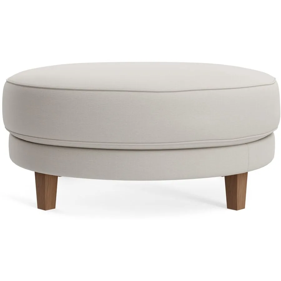 Hocker Avena pearl Stoff/Holzfuss walnuss B 101 H 45 cm - Möbel Konfigurator: Traummöbel individuell zusammenstellen