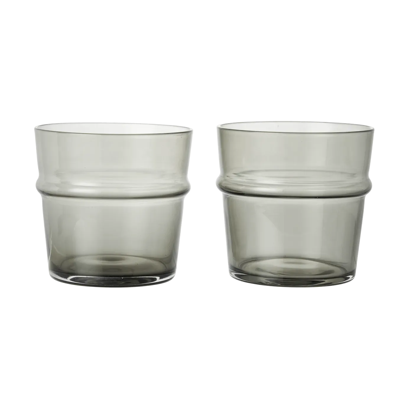 Ferm Living Boya Trinkglas niedrig 30 cl 2er-Pack Smoked Grey