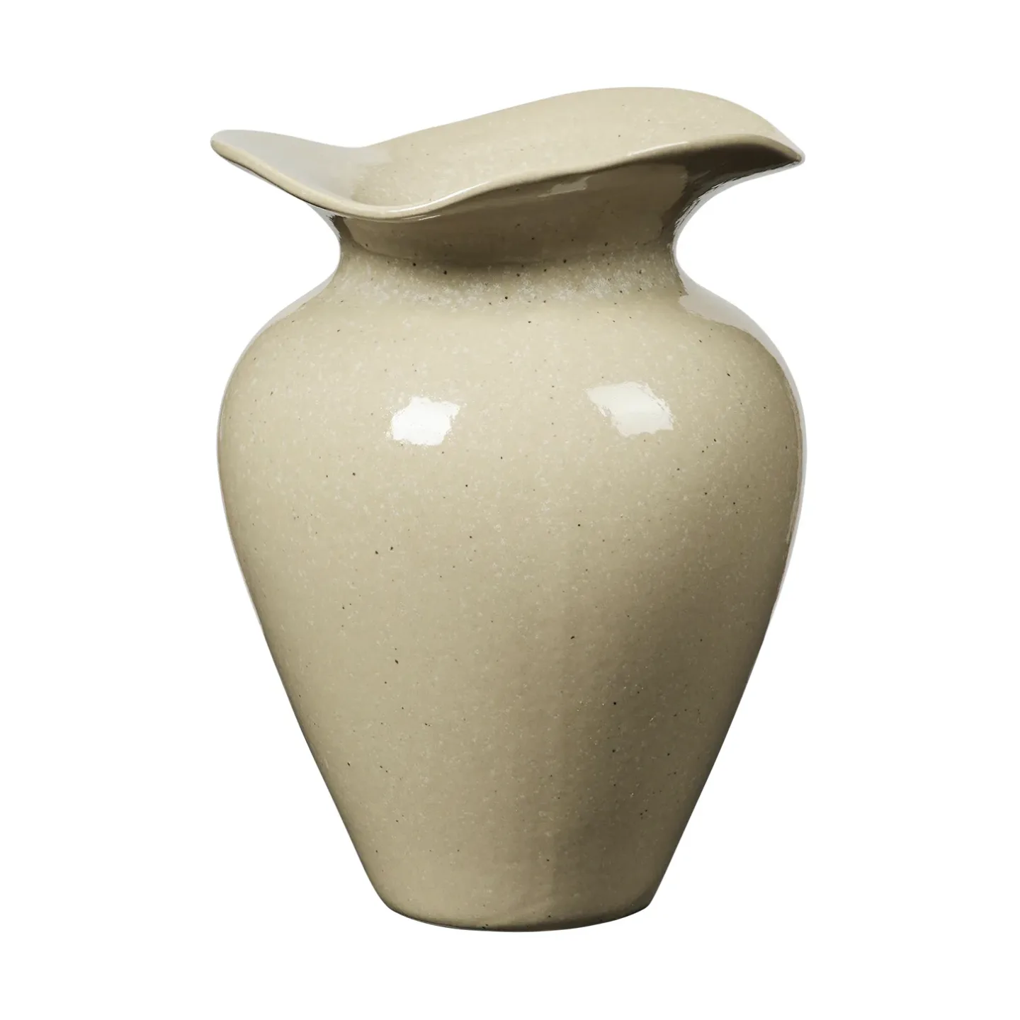 Broste Copenhagen Florentina Vase S 22,5 Beige