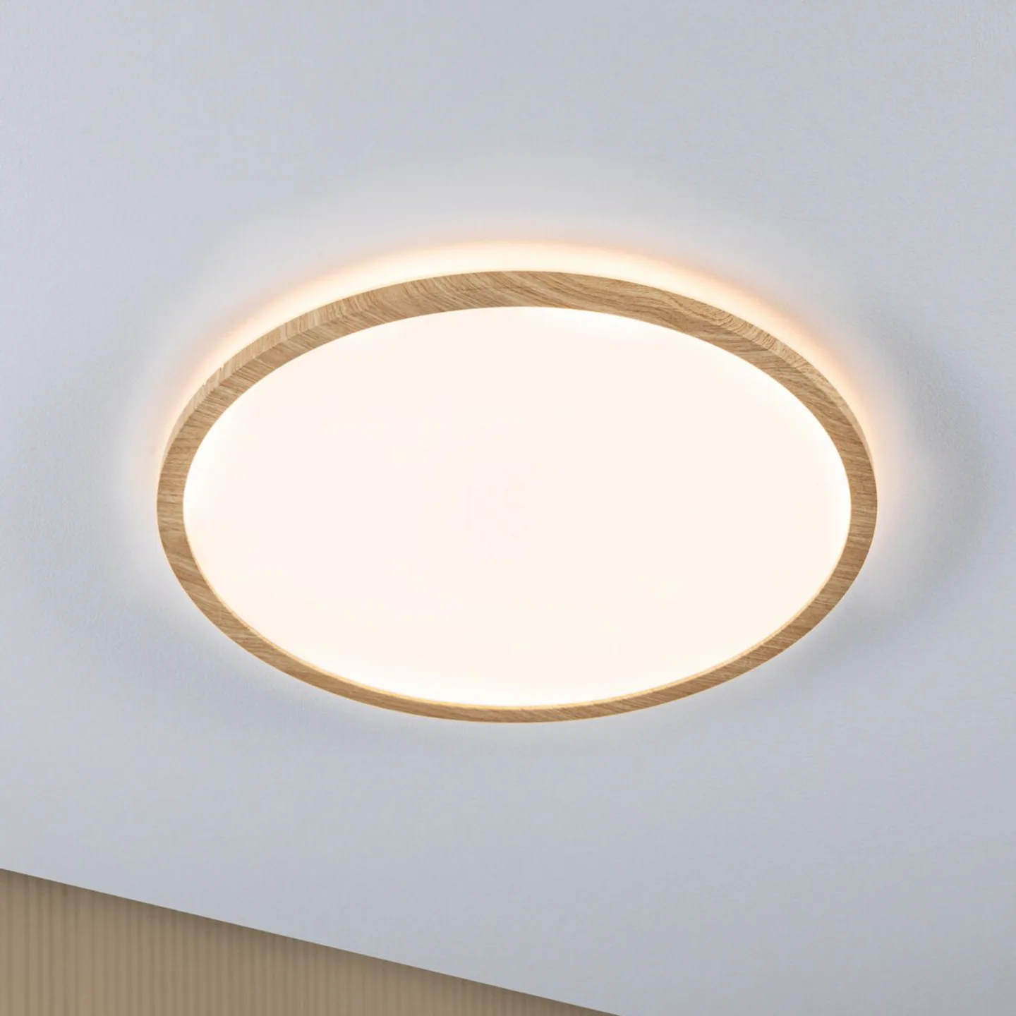 Atria Shine LED Deckenleuchte Ø42 IP44 3000K Wood - Paulmann - Badezimmer - Modern - Kunststoff - Einflammig