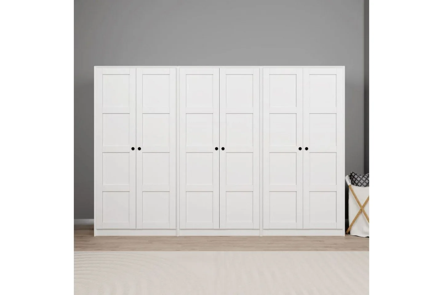 Nagouri Garderob 280x190 cm - Vit