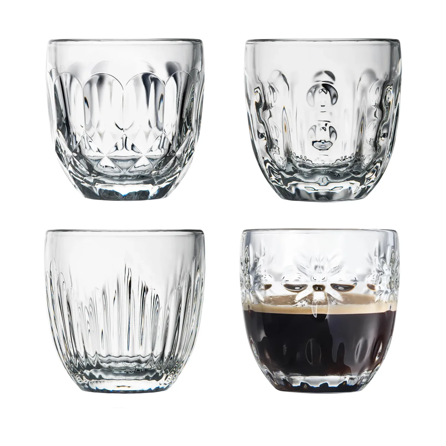 La Rochère Troquet Espressoglas 10 cl 4 Teile Klar