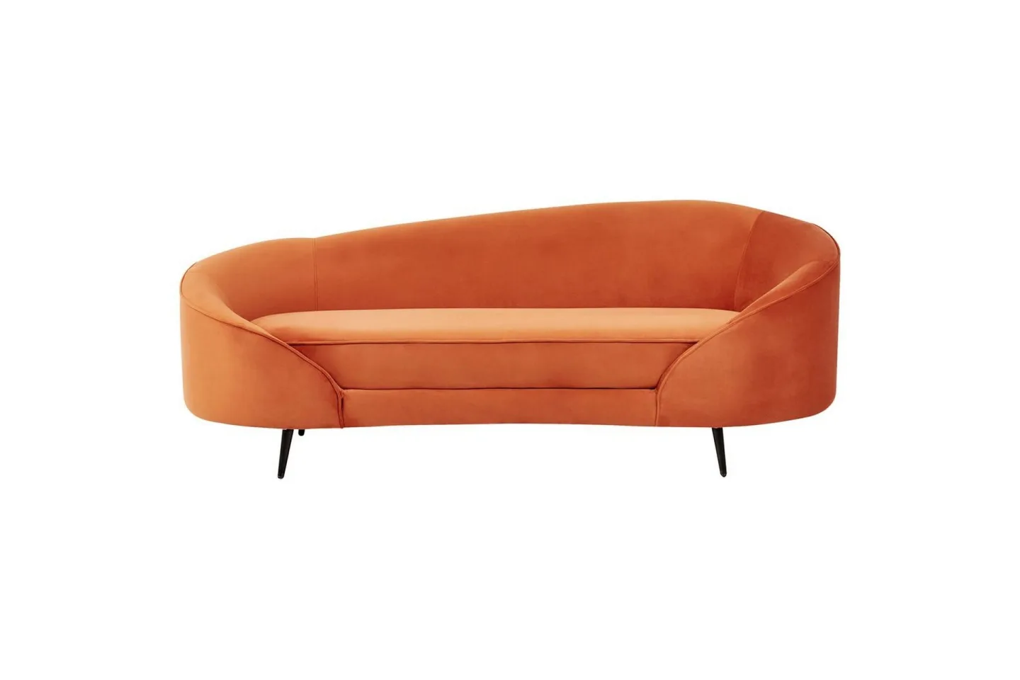 3-sitssoffa Savar Orange, Svart - Orange, Svart