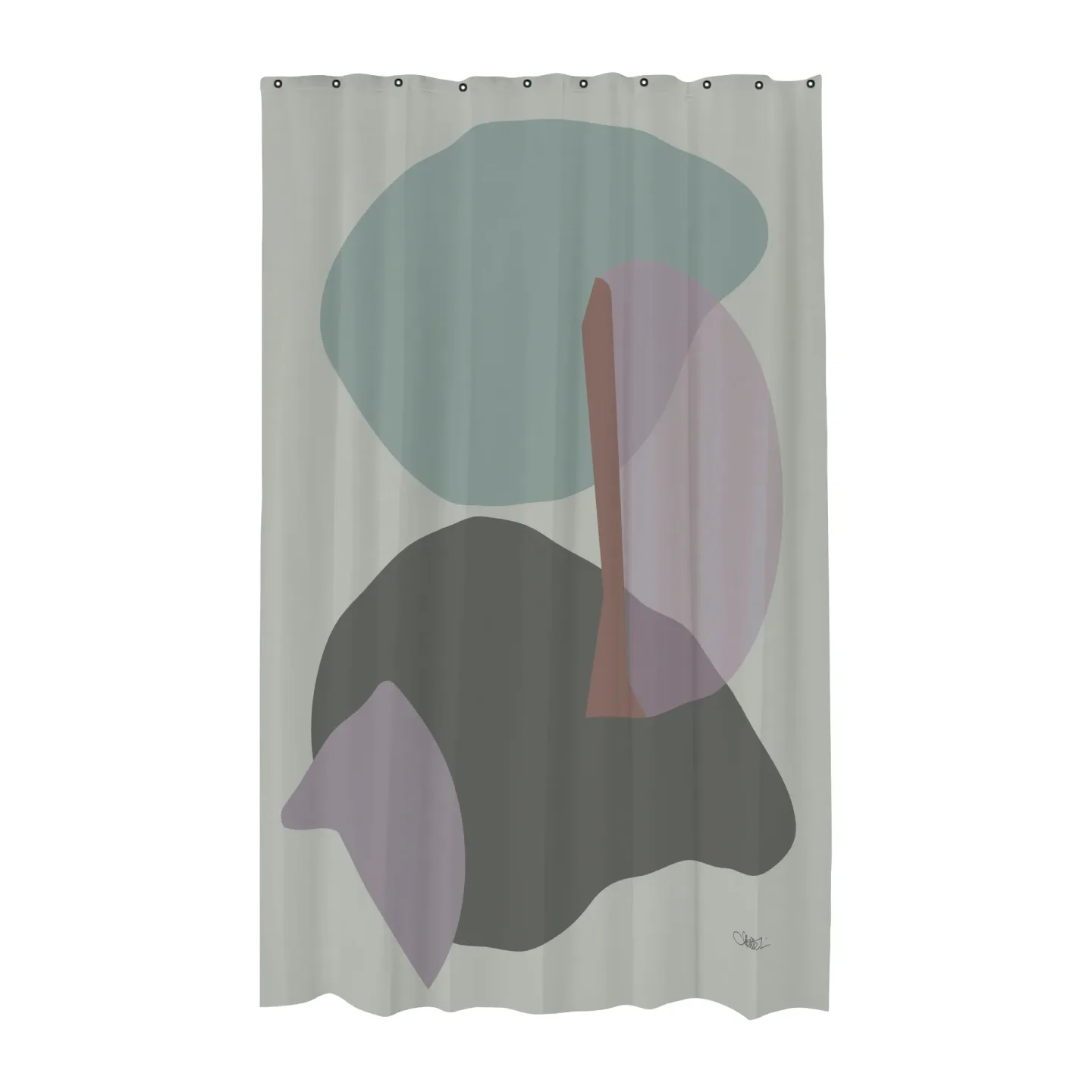 Mette Ditmer Gallery Duschvorhang 150 x 200 cm Forest Green