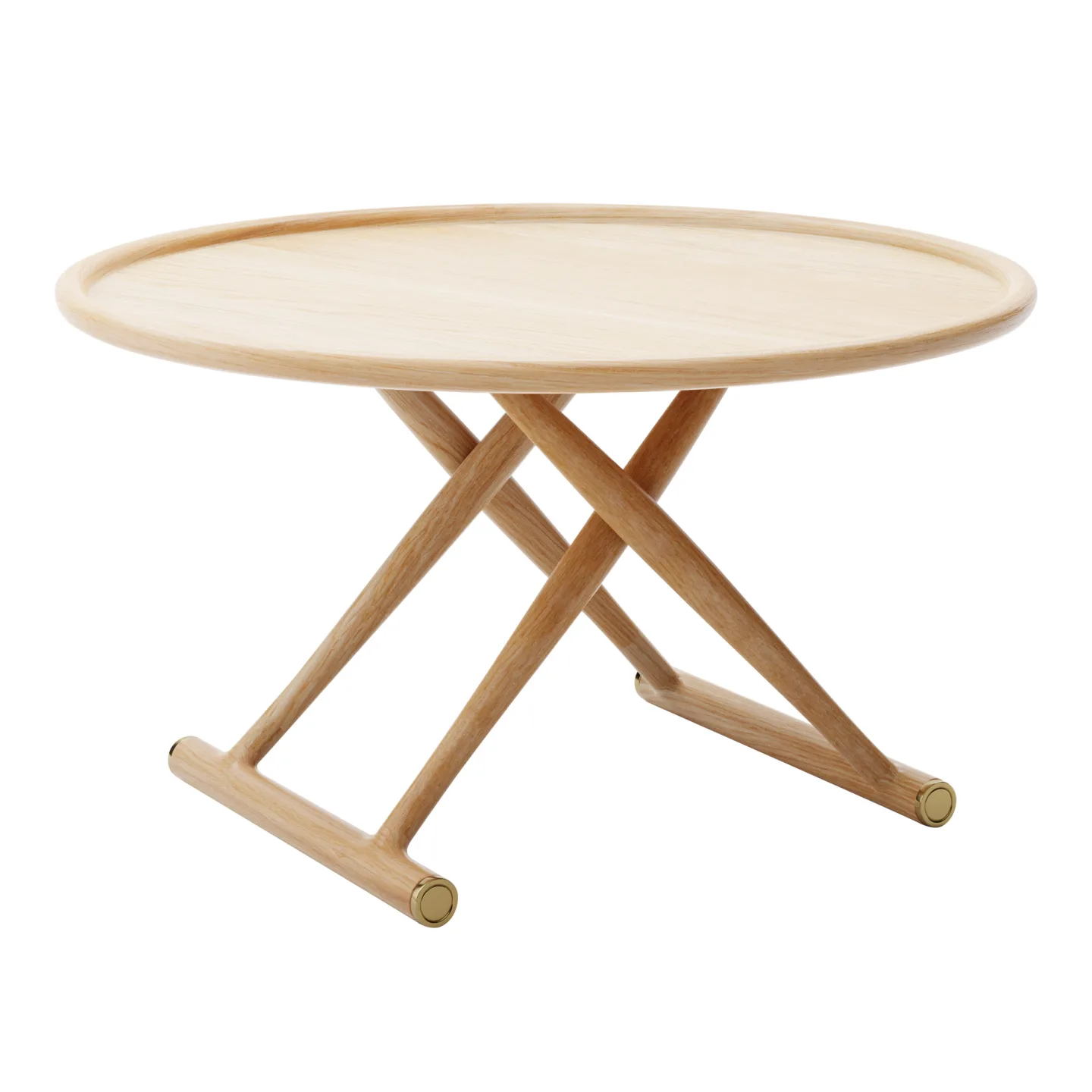 Carl Hansen - ML10097 - Egyptiska Bordet, Klarlackad Ek, Ø 100 cm - Sidobord - Mogens Lassen - Träfärgad - Trä