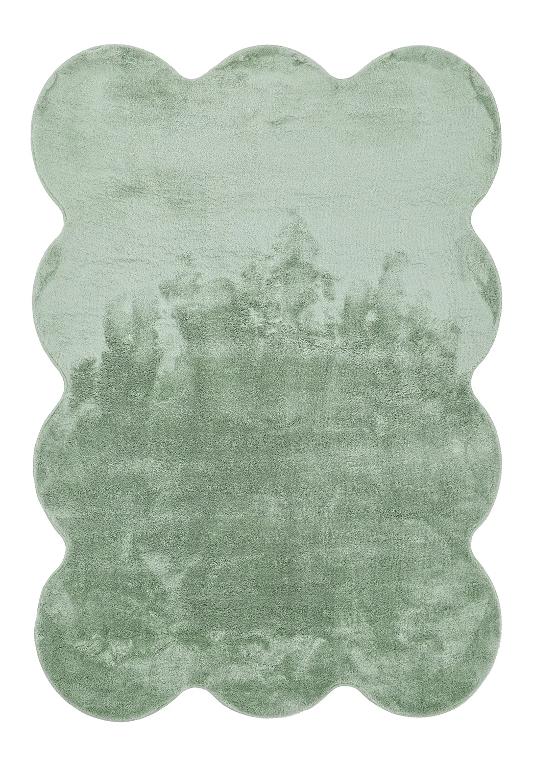 Bølget ryeteppe - Aranga Super Soft Fur (grønn) (Størrelse: 140 x 200 cm)