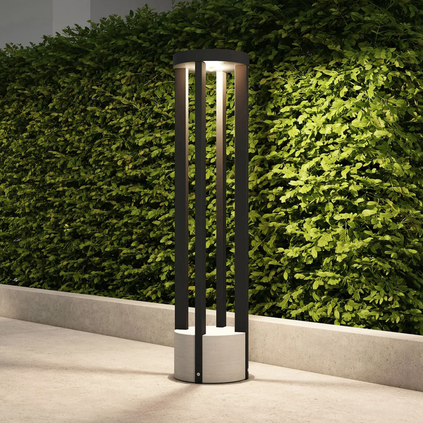 Kalisa Round LED Trädgårdslampa H68 Dark Grey - Lucande Overa - Modern - Metall - Med en ljuskälla