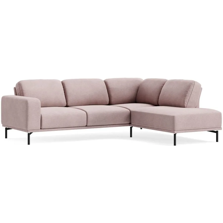 Ecksofa Maja Rot Stoff 249 cm 207 cm - Farbe: BROOKLYN - 19 lilly - Möbel Konfigurator: Traummöbel individuell zusammenstellen