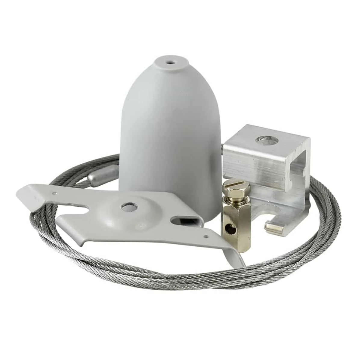 Global Trac SPW11SK-1/5M Wirependel snabbinfästning 5m Grå
