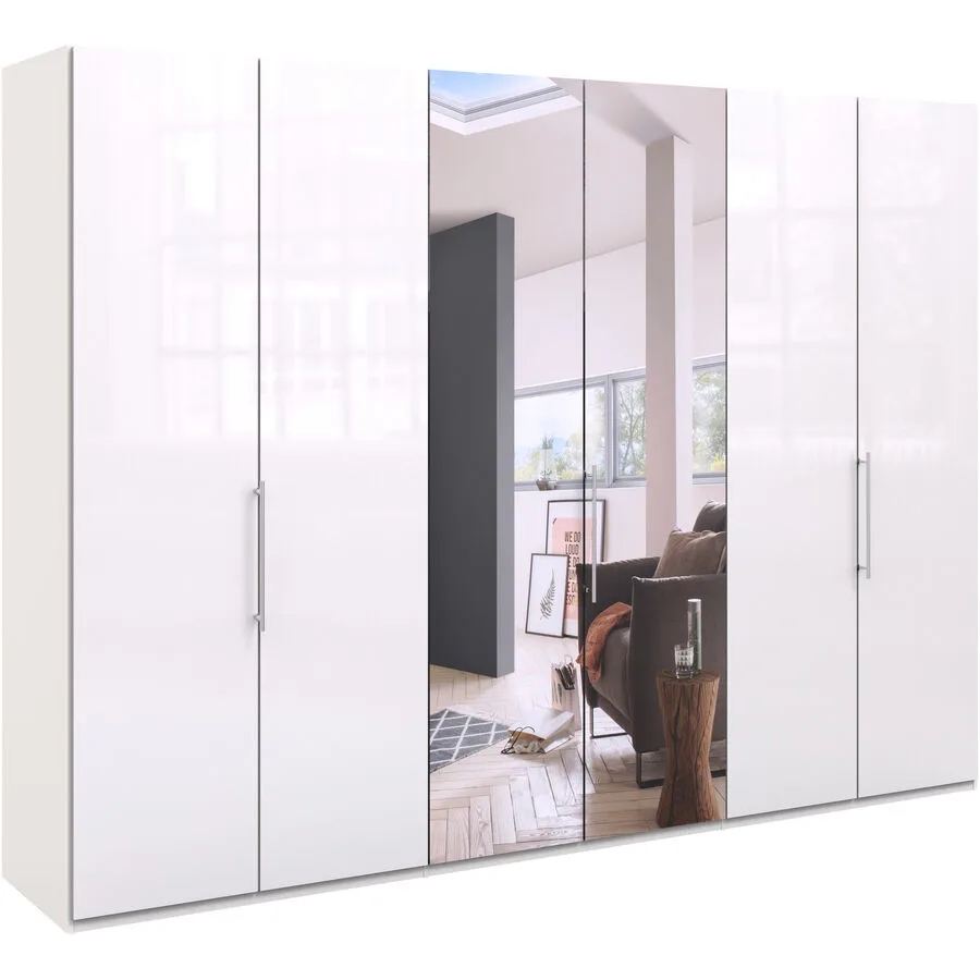 Kleiderschrank Folt weiss Holzwerkstoff B 300 cm