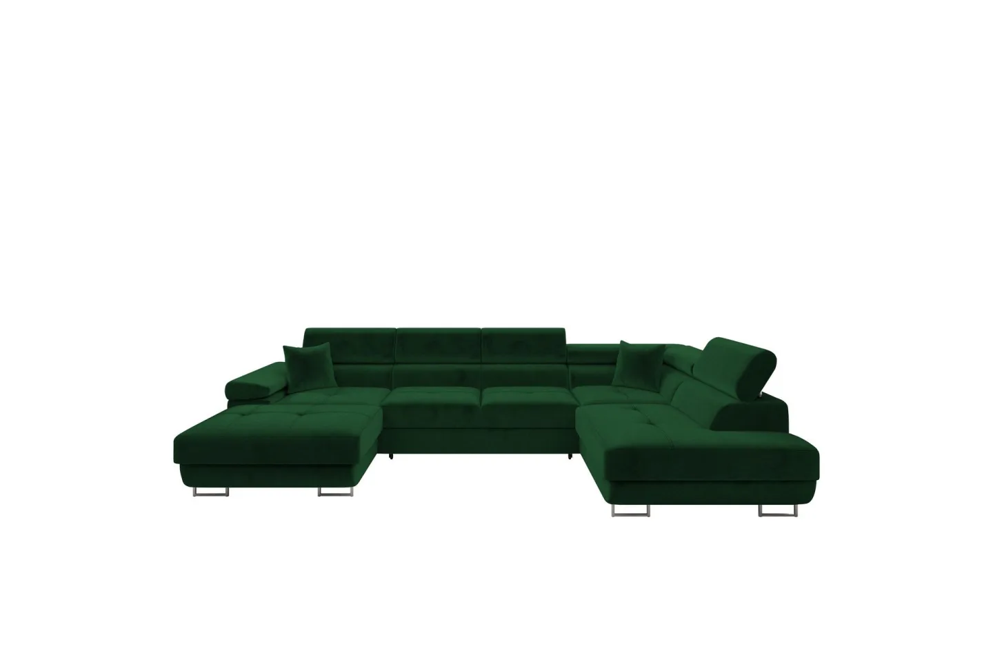 Gabina Soffa med Divan och Schäslong 4-sits - Grön