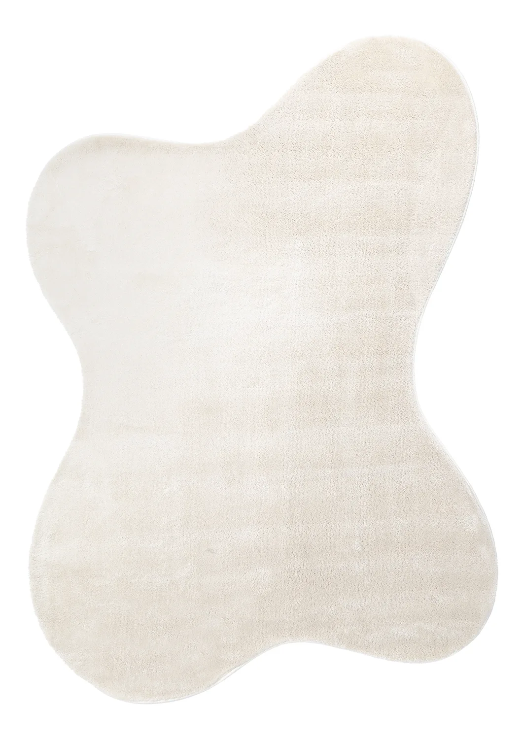 Asymmetrisk Bølgete Ryeteppe - Aranga Super Soft Fur (beige) (Størrelse: 200 x 290 cm)
