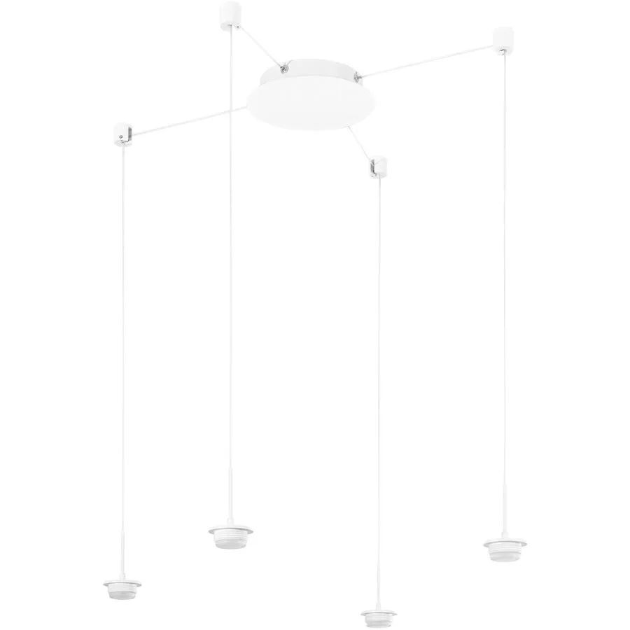 Pendellampe Cara Weiss Metall 20 cm 200 cm - LED - Lichtfarbe: Extra warmweiss - Helles Neutralweiss - LED Energiesparlampen