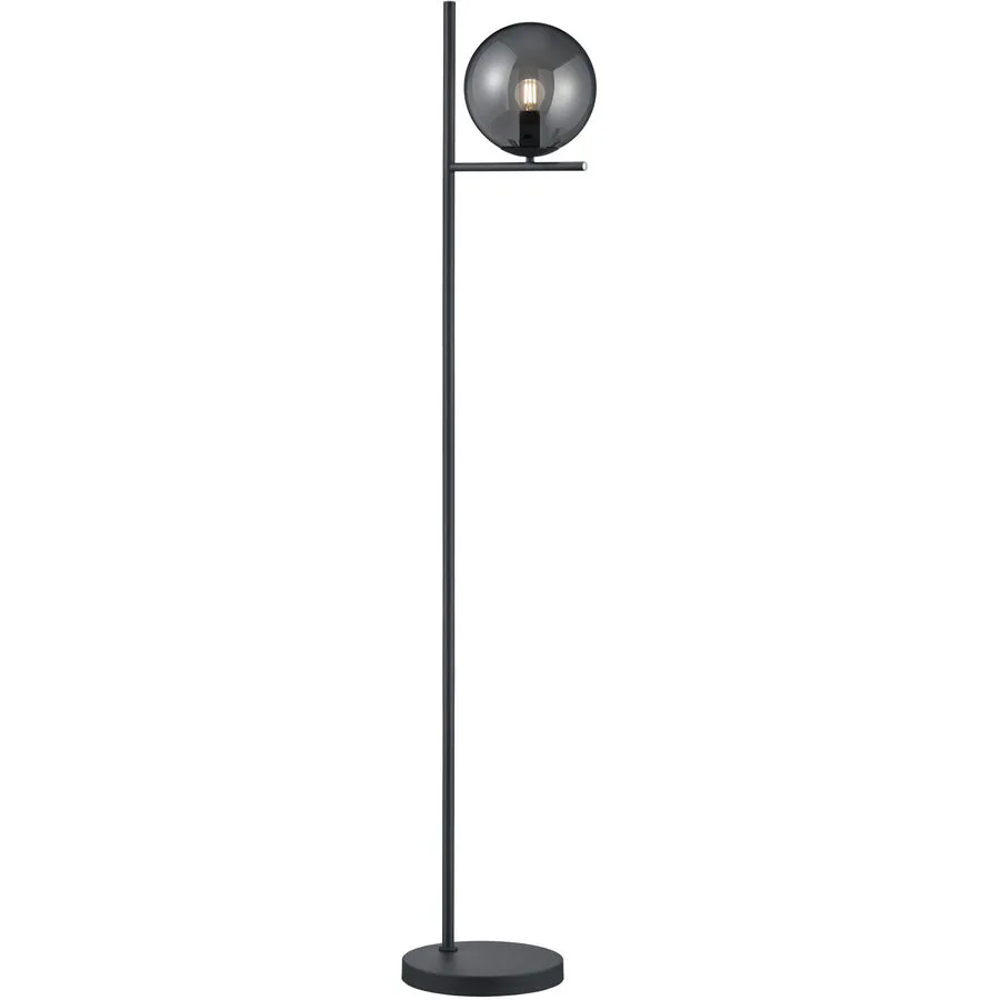 Stehlampe Reya Grau Metall 25 cm 150 cm - Farbe: anthrazit