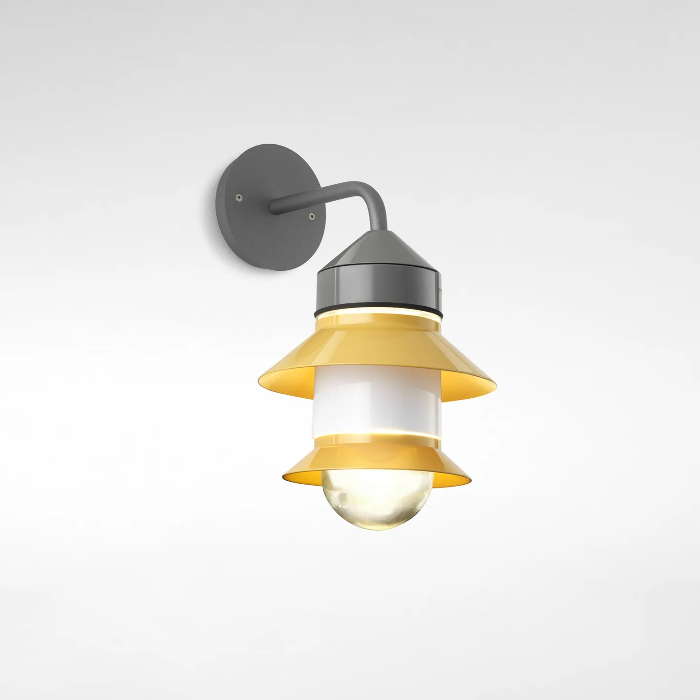 Santorini Außenwandleuchte, IP65, senf - MARSET - Design - Glas - Einflammig