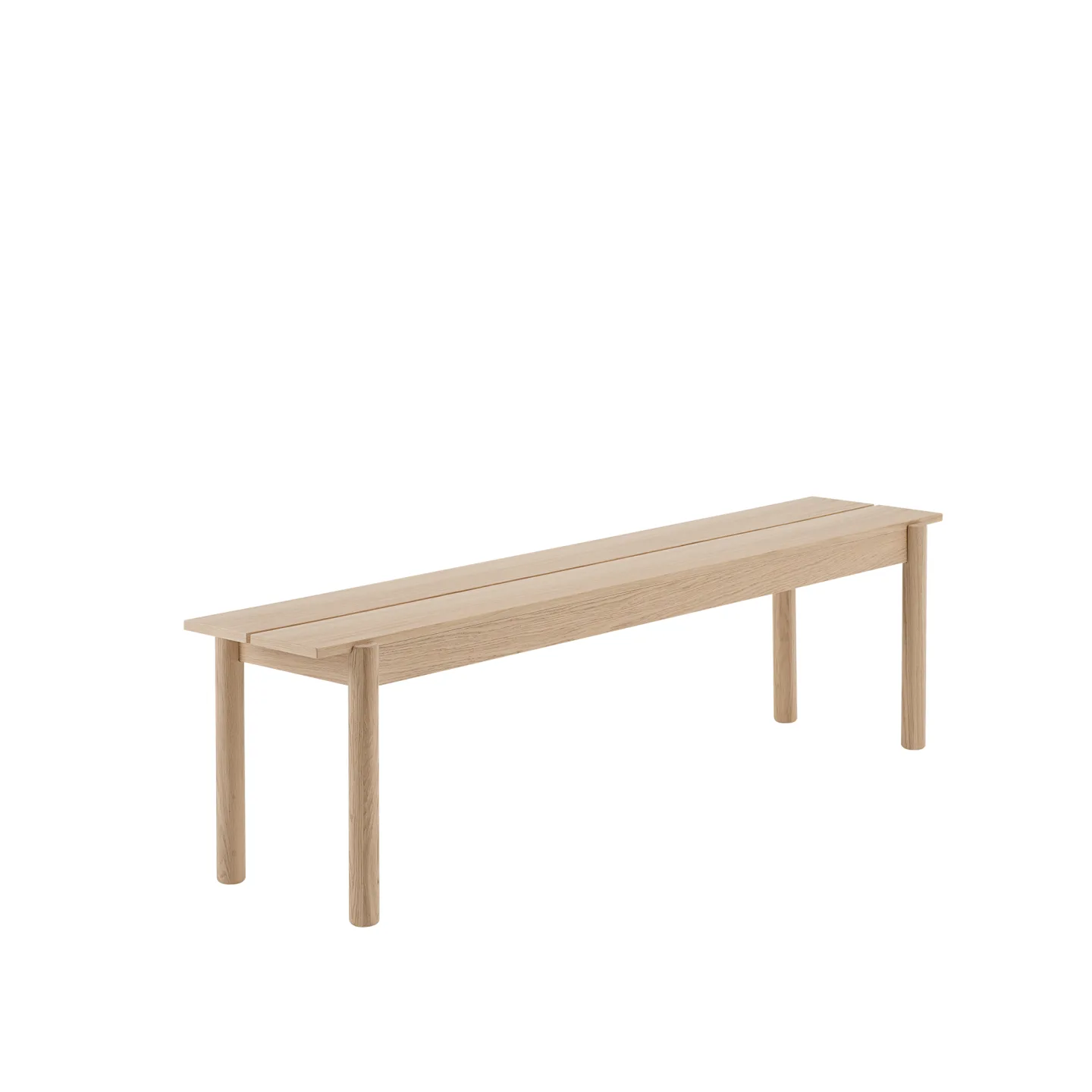 Muuto - Linear Wood Bench 170 cm, Oak - TV-bänkar - Thomas Bentzen - Träfärgad - Trä