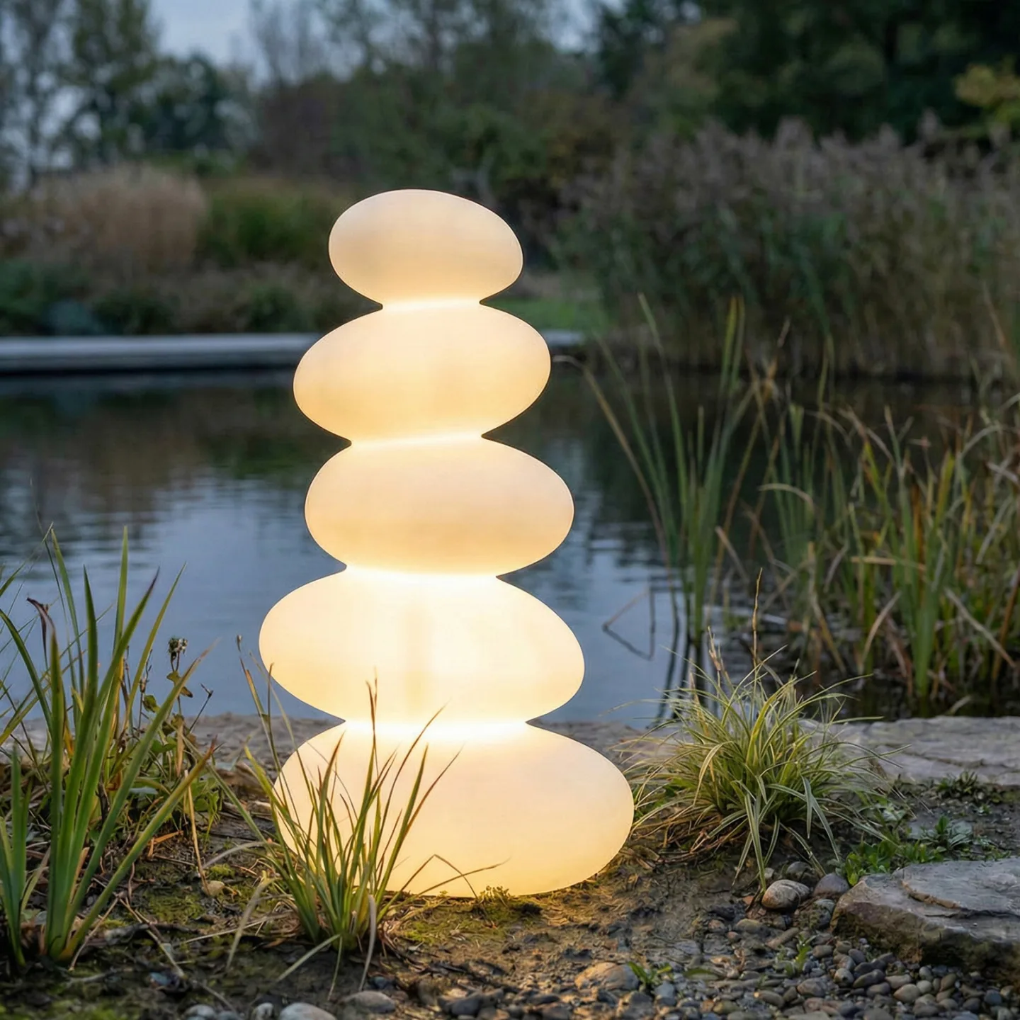Soriel LED-Terrassenlampe, 72 cm, weiß, IP54, stepdim - Lucande - Modern - Kunststoff