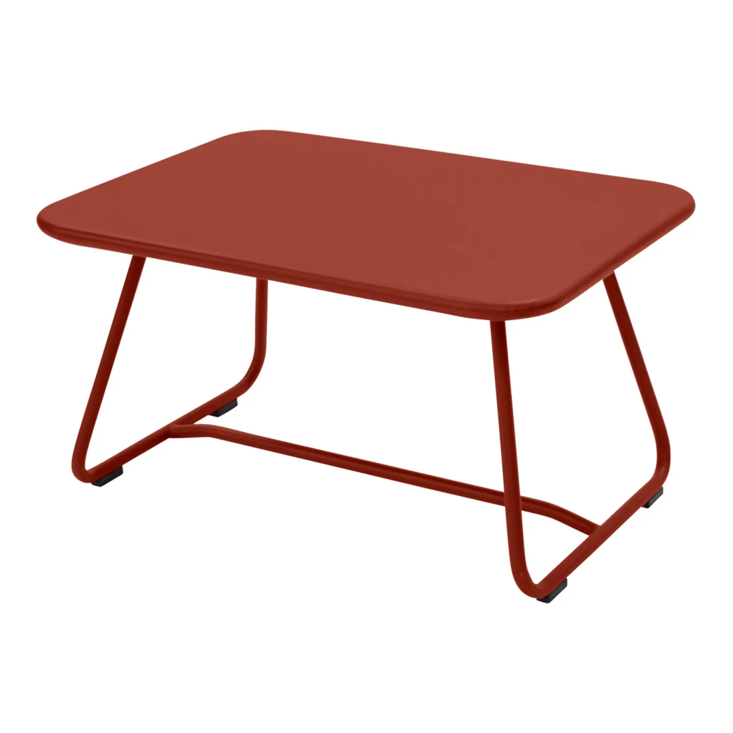 Fermob - Sixties Low Table Red Ochre 20 - Småbord och sidobord utomhus - Frédéric Sofia - Röd - Metall