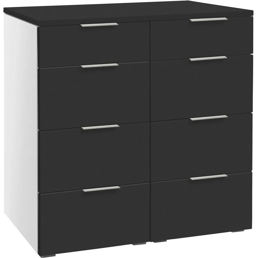 Hasena Kommode Kyler weiss/anthracit MDF B 90 H 85 cm