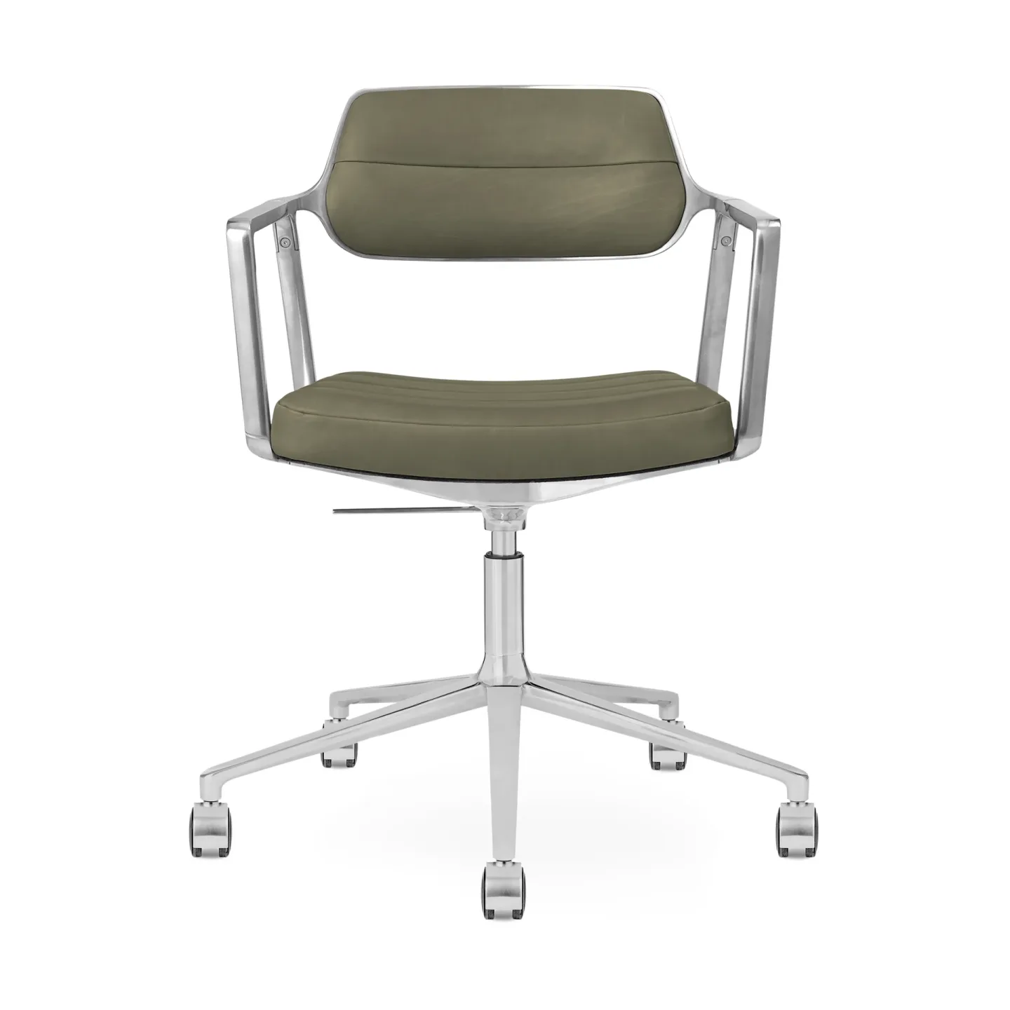 Vipp Vipp453+ Swivel kontorsstol med hjul Pol. aluminium-bosco green