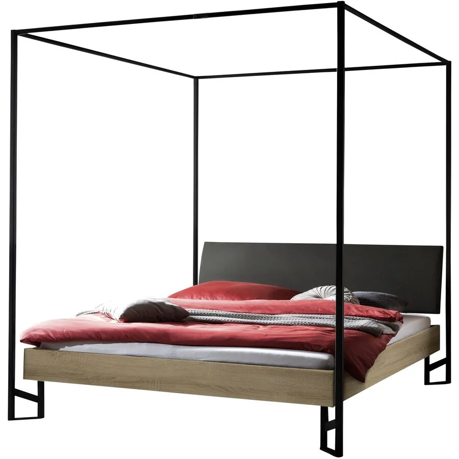 Hasena Himmelbett Eret Eiche sägerau MDF 140 x 200 cm