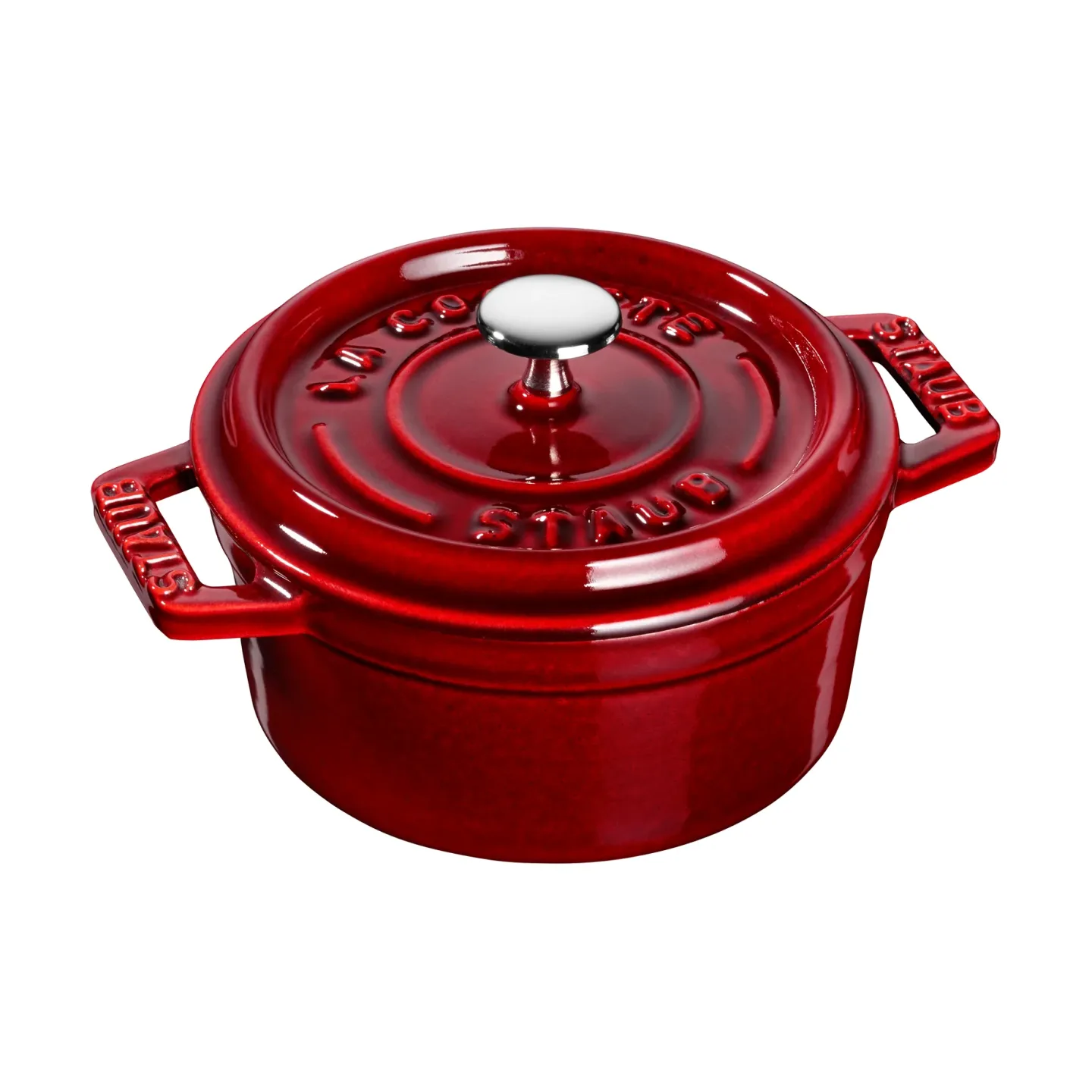 STAUB Staub La Cocotte runder Topf Gusseisen 0,25 L Granatrot