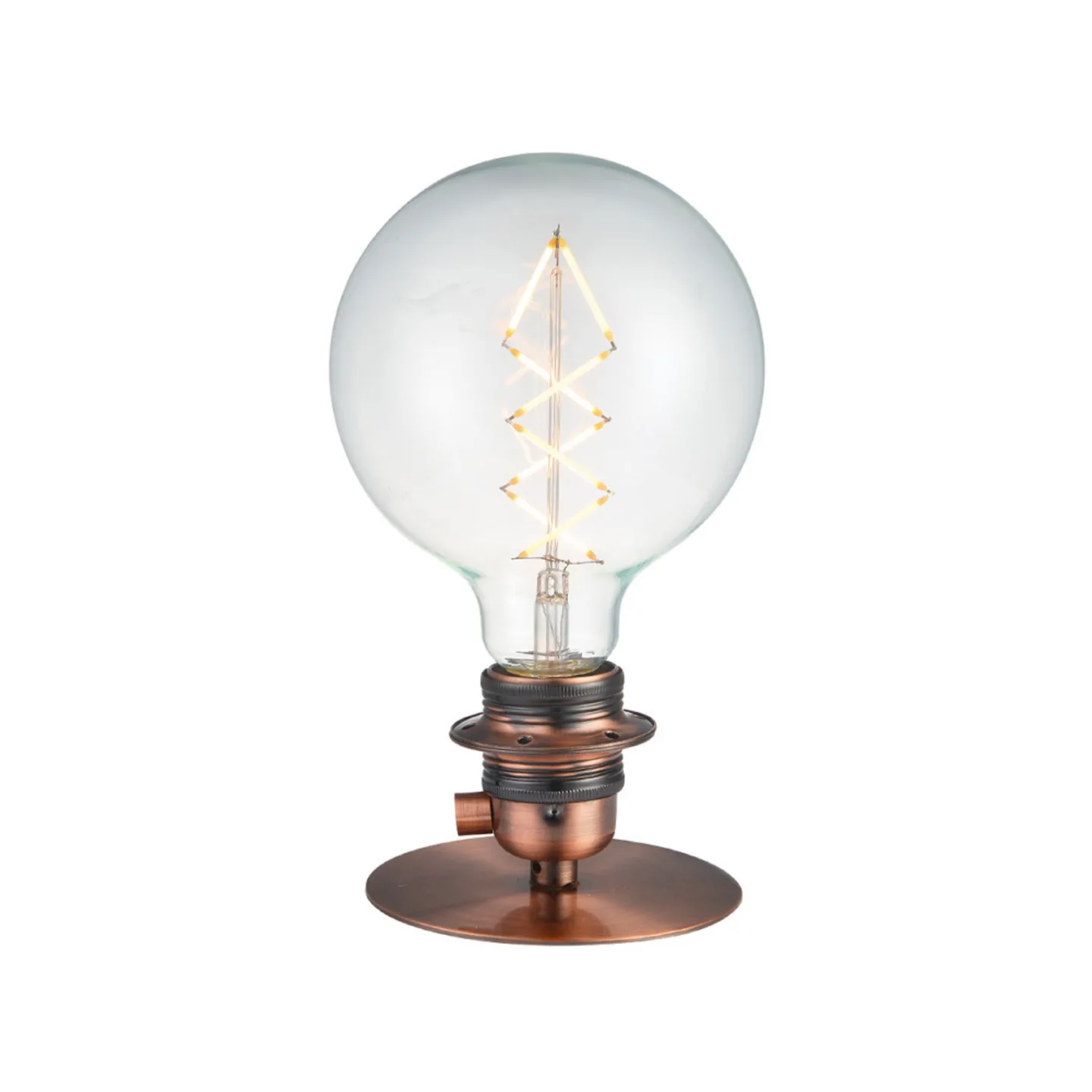 COMBI Tischlampe, kupfer antik, Ø 11 cm Metall - Halo Design - Wohnzimmer - Einflammig