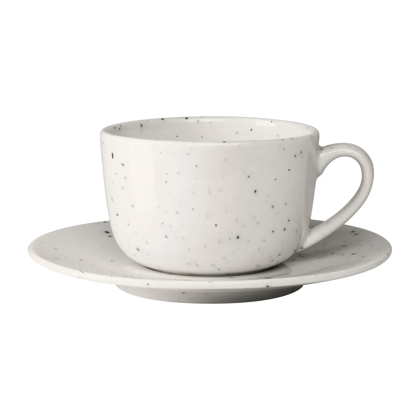 Scandi Living Freckle Tasse mit Untertasse 26cl Weiß