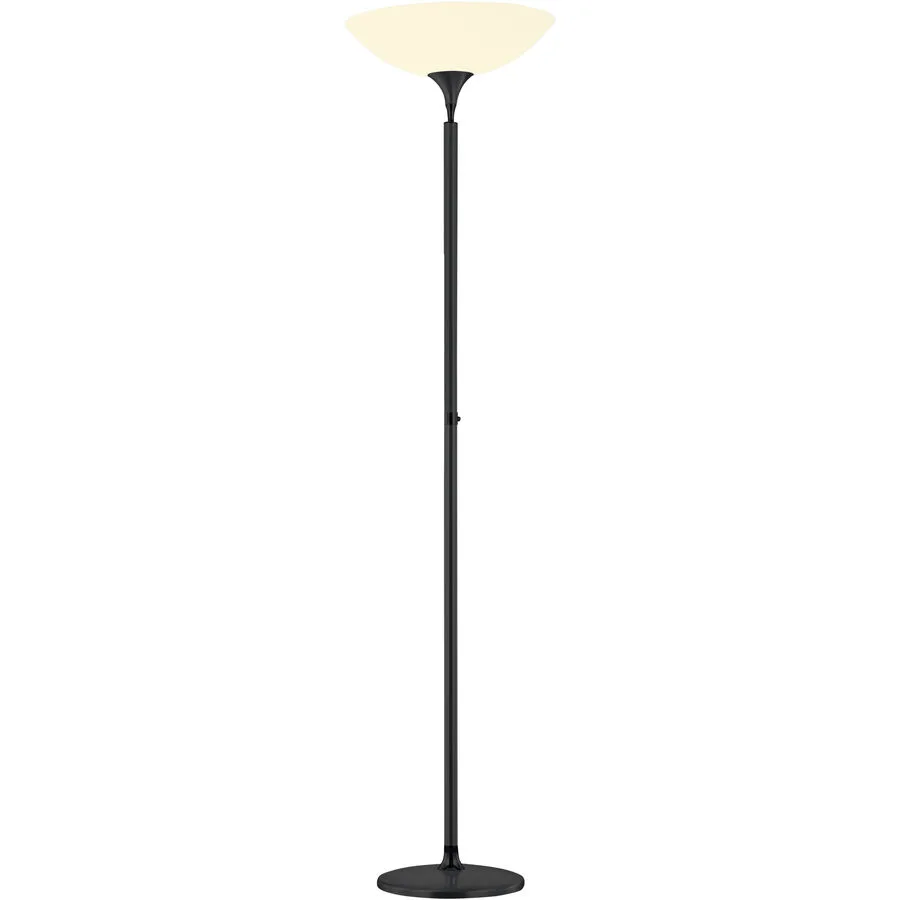 Designer-Stehlampe Bankamp Opera schwarz dimmbar H 180 cm - Material: Messing/Eisen/Glas - LED - Lichtfarbe: Extra warmweiss - LED Energiesparlampen
