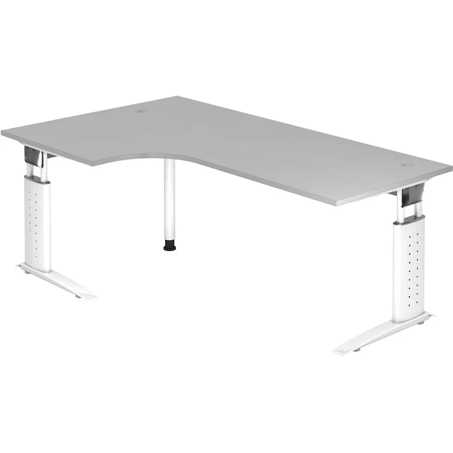Schreibtisch Office weiss/grau Holzwerkstoff B 200 T 120 cm