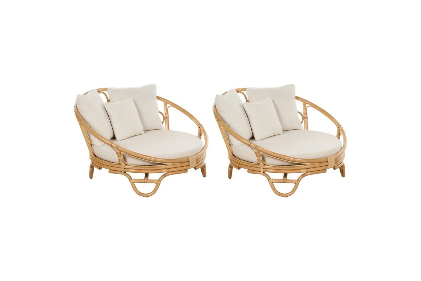Solstol set om 2 Rossano - Naturligt, beige