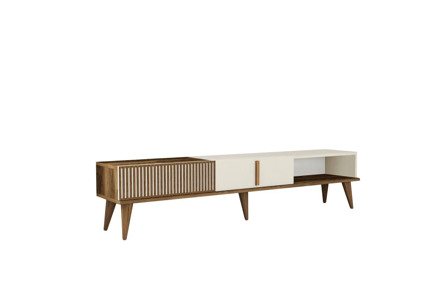 Lissione Tv-bänk 180 cm - Valnöt/Cream