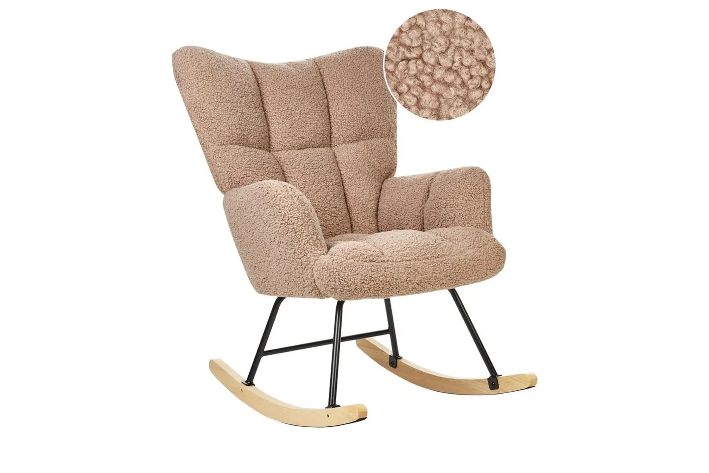 Gungstol Oulu - Sandbeige, svart, ljust trä