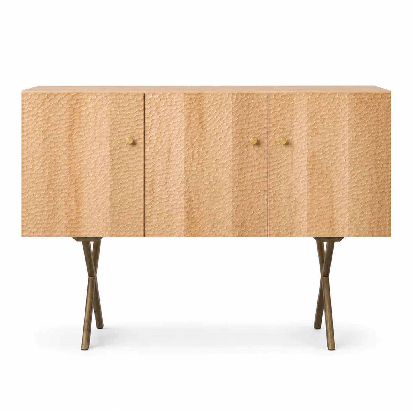 Zanat - Touch Sideboard, 3 doors/Brons, Oljad ek 129 cm - Skänkar och sideboards - Studioilse - Träfärgad - Trä