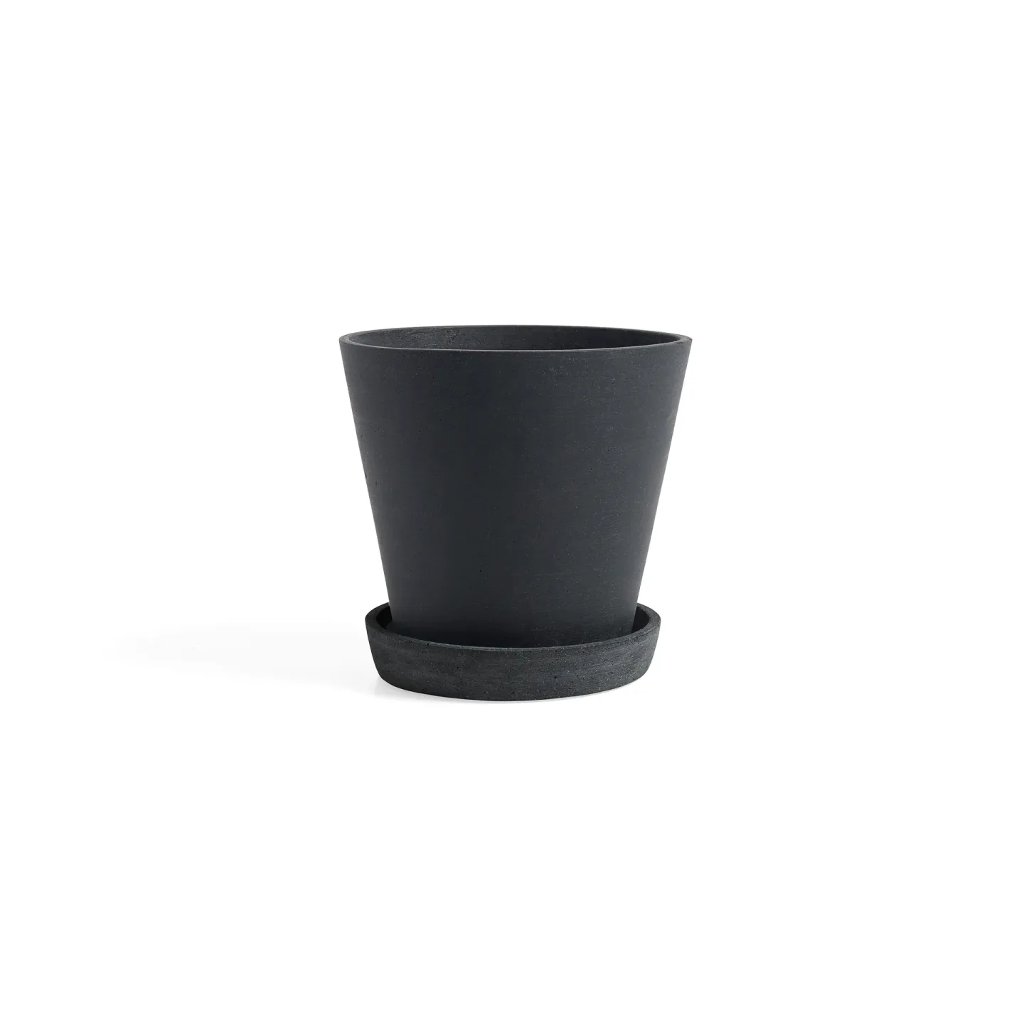 HAY HAY Flowerpot with saucer kruka M Ø14 cm Svart