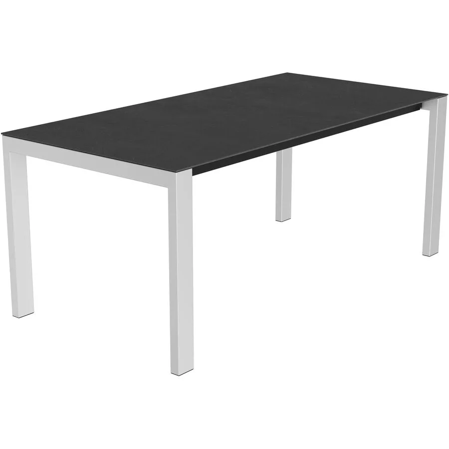 Gartentisch Panama Keramik Ocean black 180x90 cm - Farbe: Edelstahl gebürstet / Ocean black - Material: Keramik/Edelstahl - Möbel Konfigurator: