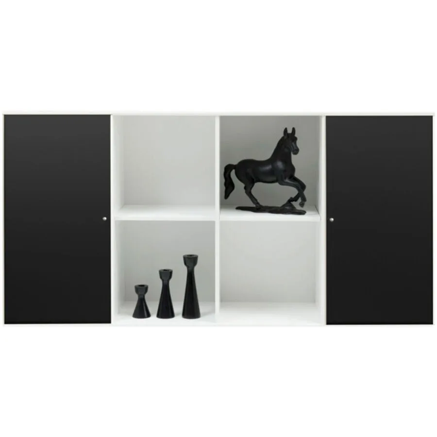 Sideboard Mister Weiss, Schwarz Holzwerkstoff B 136 H 69 cm