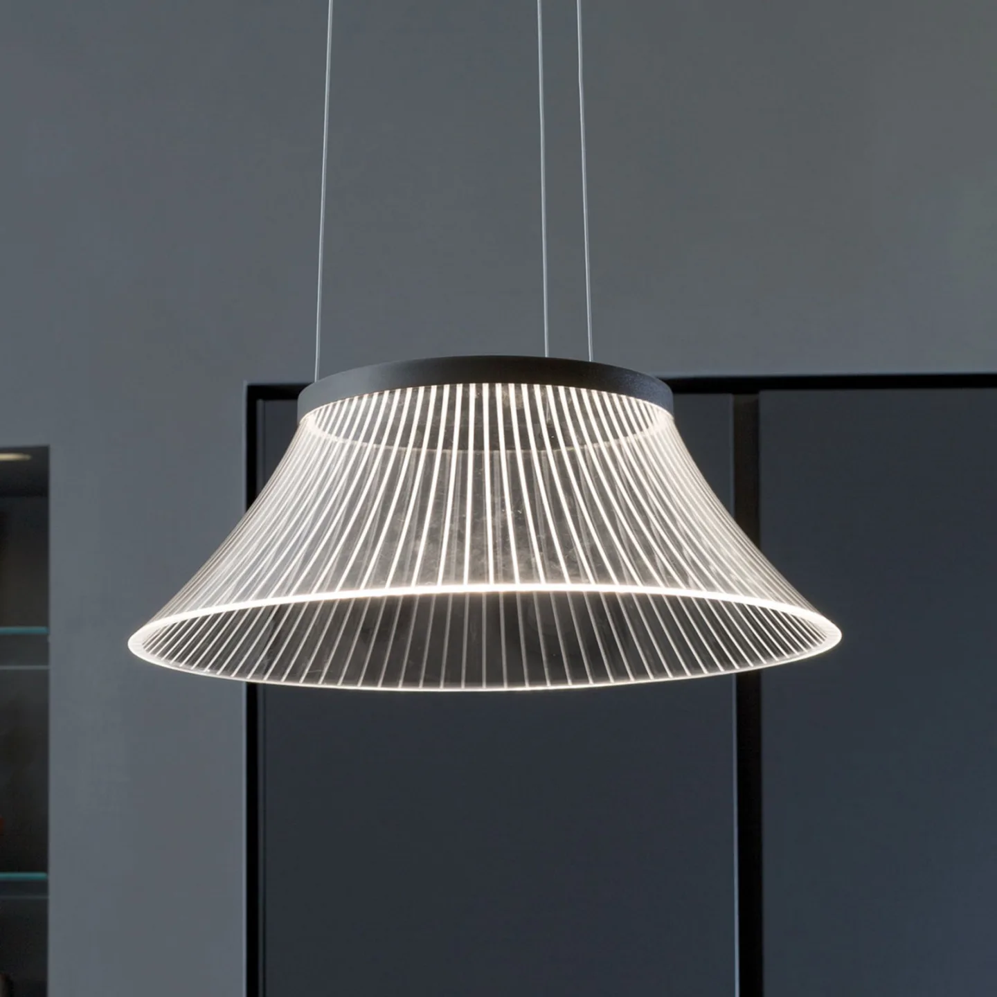 Plissé Pendelleuchte - Martinelli Luce - Wohnzimmer - Design - Kunststoff - Einflammig