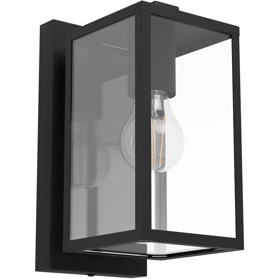 Eglo Wandlampe aussen Budrone Schwarz Stahl 27 cm