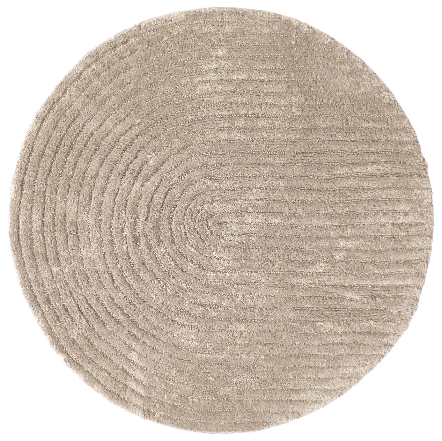 Rund baderomsmatte - Evena (beige) (Størrelse: Ø 120 cm)
