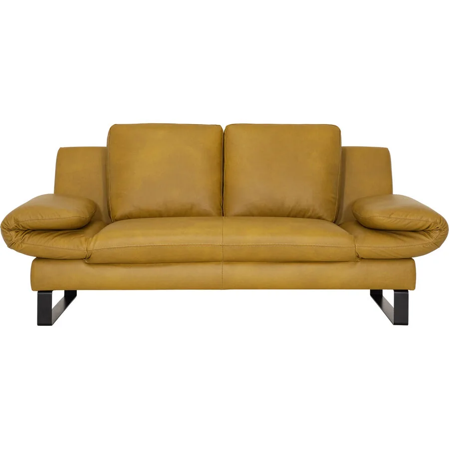 Sofa Jarek Gelb Leder 162 cm 83 cm - Möbel Konfigurator: Traummöbel individuell zusammenstellen