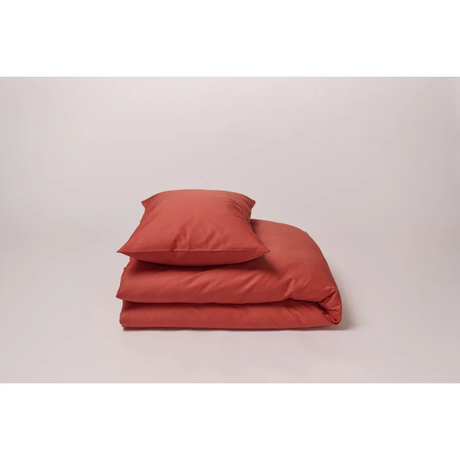 Journey Living Kissenbezug Braga brick Einfarbig Baumwolle B 50 T 70 cm - Material: Bio Baumwolle