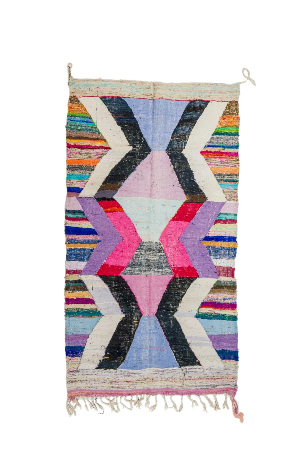 Marokkansk Boucherouite-teppe 130 x 225 cm (Størrelse: 130 x 225 cm)