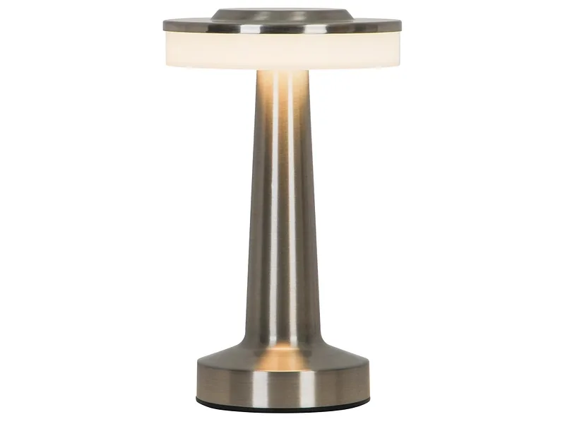 USB-aufladbare Lampe VLORA 20.5cm silberfarben