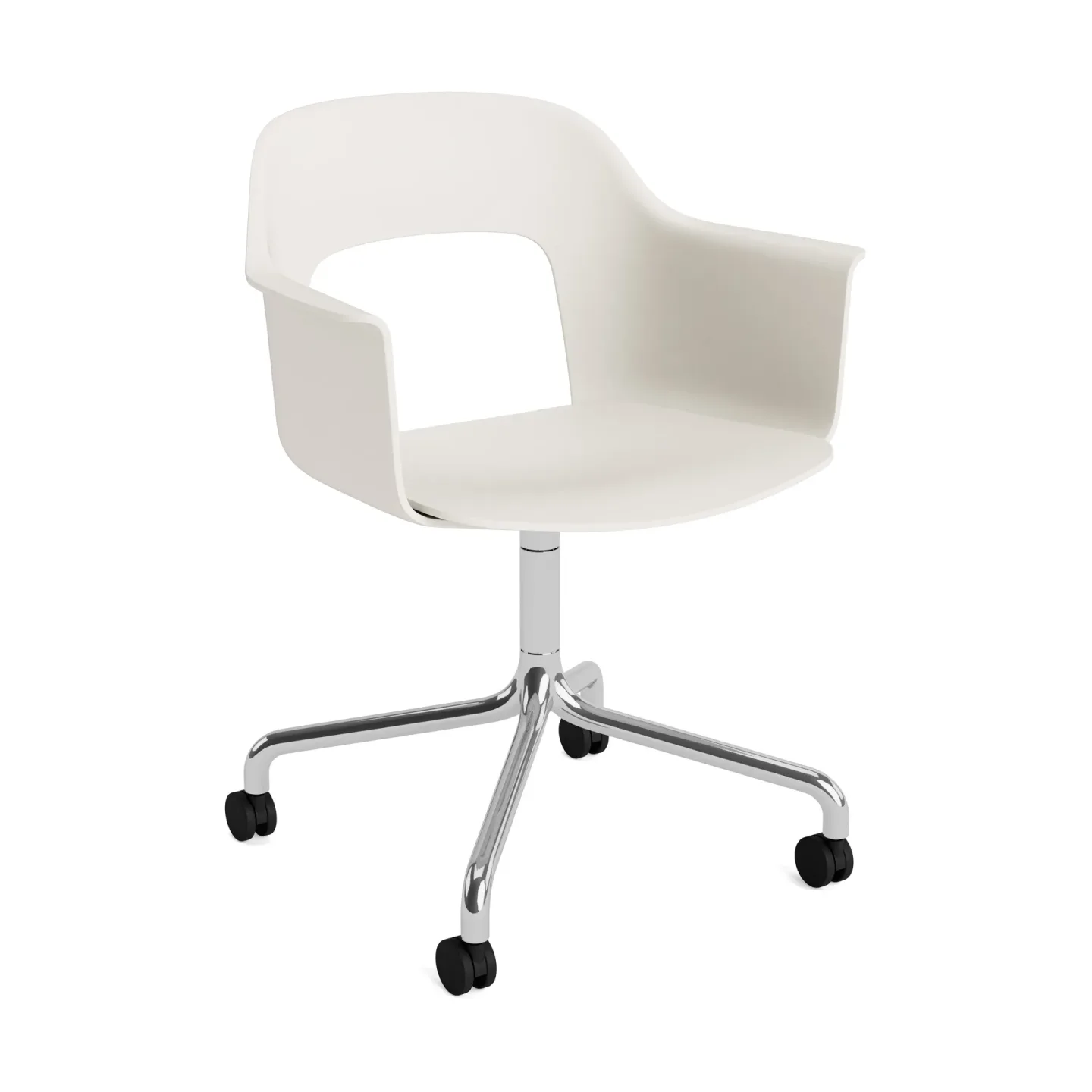HAY Layout Armchair 261 stol Cream white-polerad aluminium