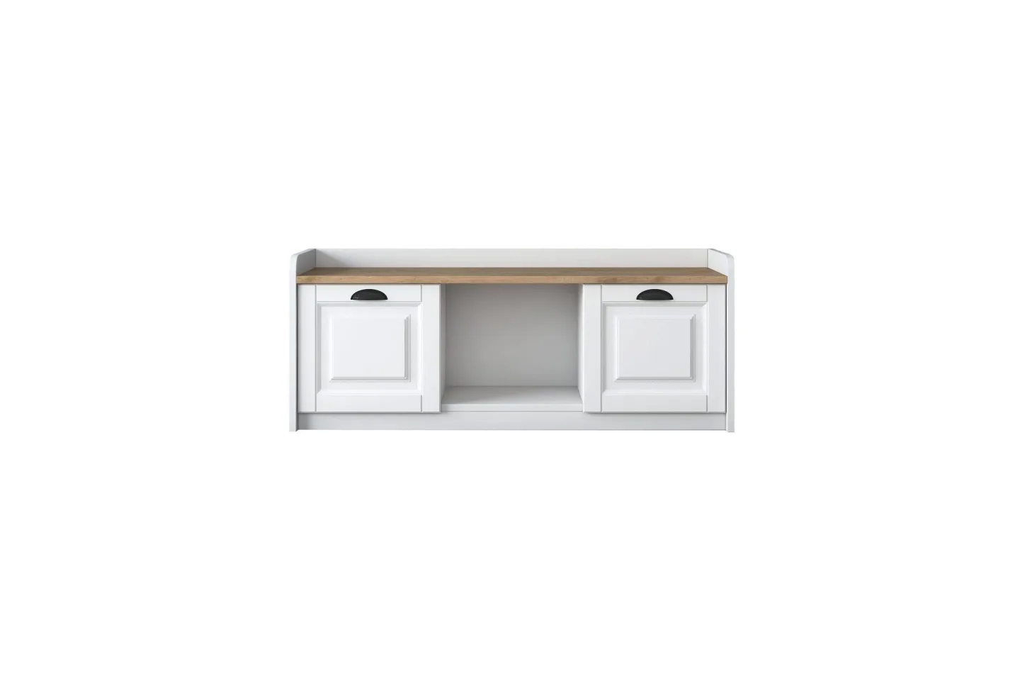 Caraway Skobänk 120x45 cm Vit/Brun - Hanah Home