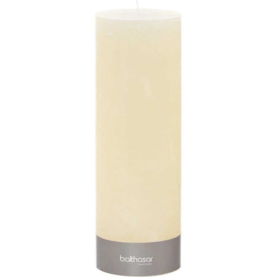 Balthasar Kerze Rustico ecru H30 cm D10 cm, Brenndauer 250h - Farbe: taupe - Material: Wachs