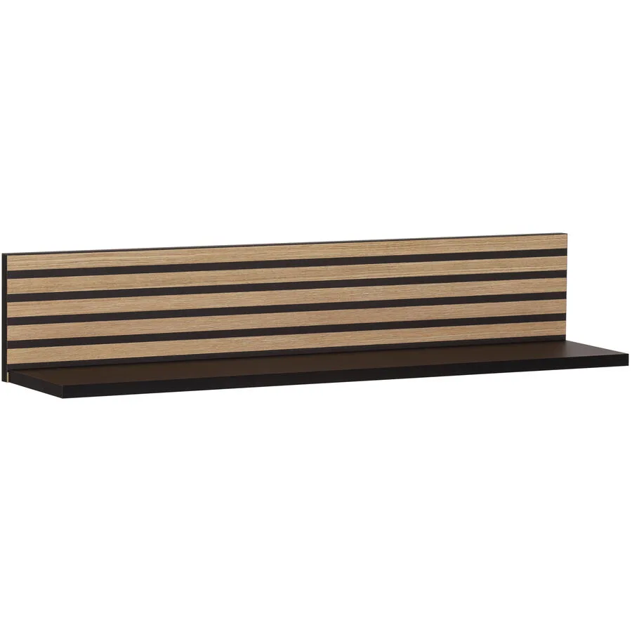 Wandregal Koke schwarz Holzwerkstoff B 80 cm H 15.7 cm