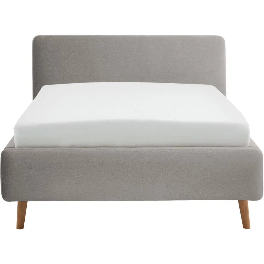Bett Senja Ash Stoff 140 x 200 cm