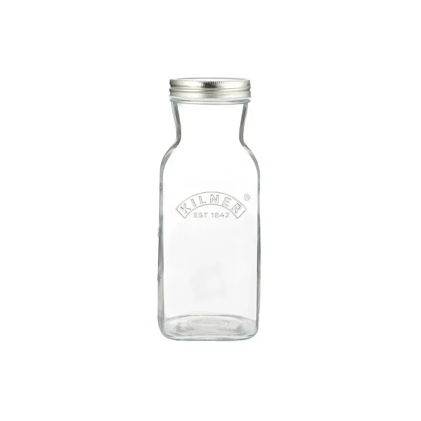 Kilner Kilner Saft- und Saucenflasche Klar-Edelstahl, 1 l